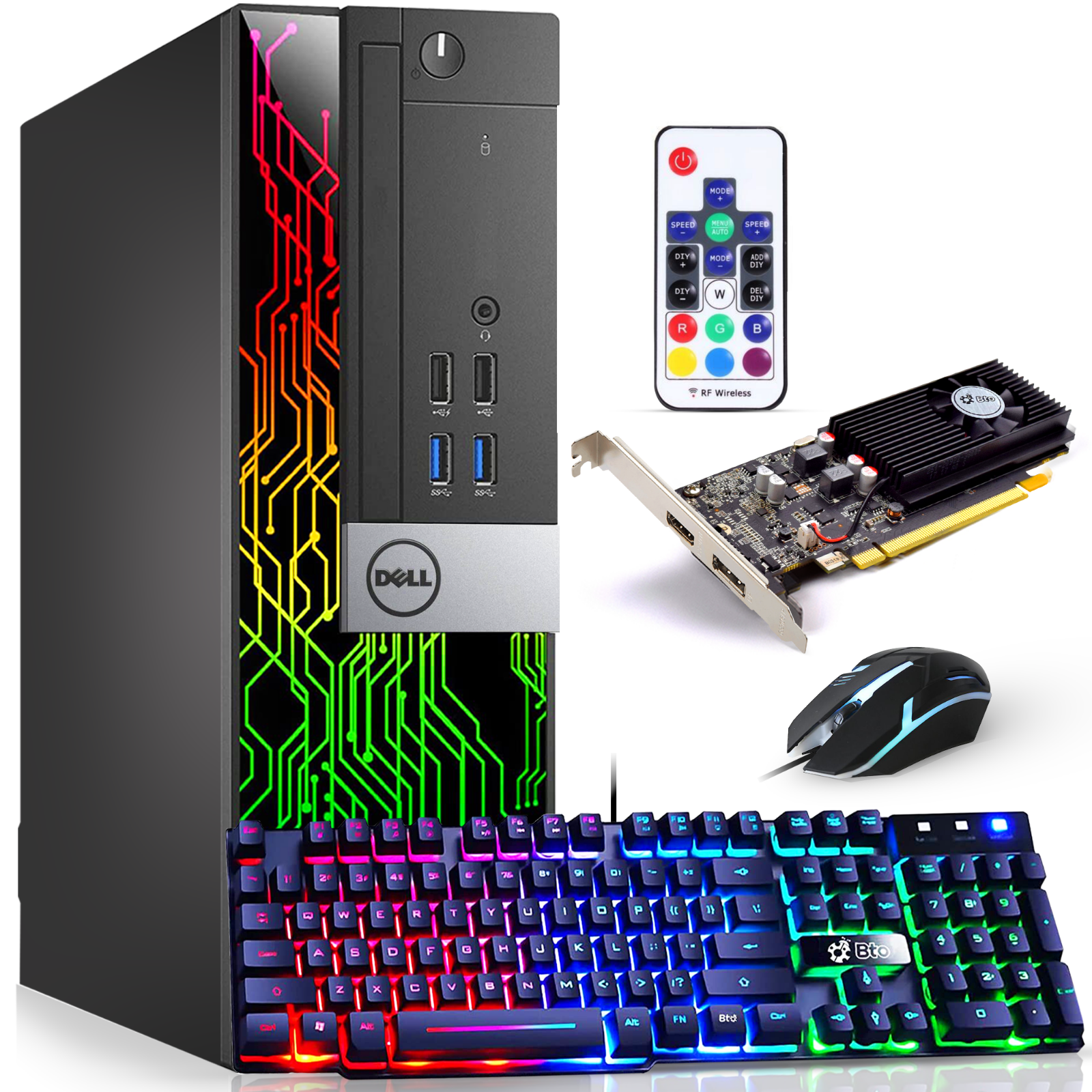 Dell RGB Desktop i5-6500 Gaming PC AMD / NVIDIA GT 32GB Ram Dell RGB Desktop i5-6500 Gaming PC AMD / NVIDIA GT 32GB Ram