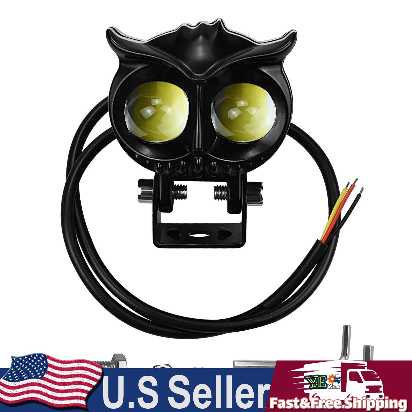 Led Electric Motobike Scooter Light Ultra Bright Waterproof Headlight Owl Motor