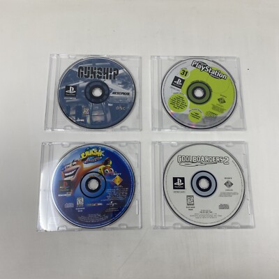 Lot of 4 PlayStation Games (PS1) Various Titles- Disc Only