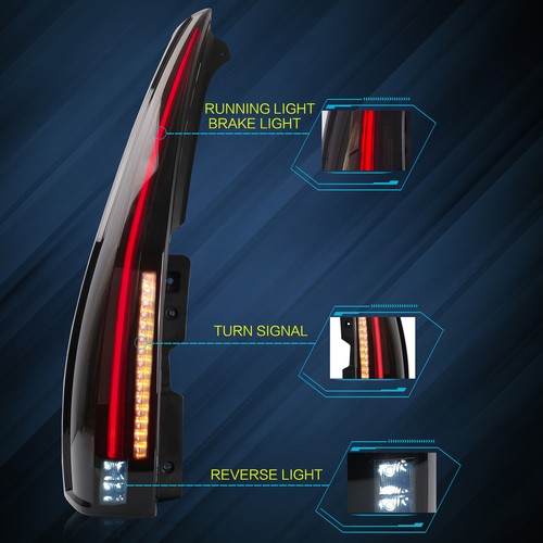 VLAND Smoked LED Tail Lights For 2007-2014 Chevy Suburban/Tahoe/GMC Yukon Pair