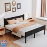 Henshwon Metal Bed Frame,14Inch King Size Bed Frame with Storage Space,Heavy Duty Sturdy Mattress Foundation,Easy Assembly,No Box Spring Needed,Black King
