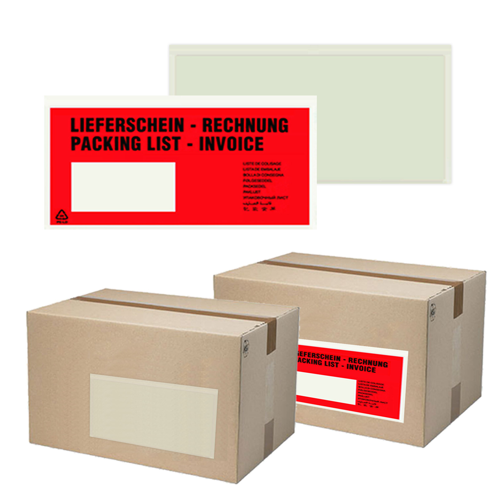 Lieferscheintaschen DIN LANG Dokumententaschen Begleitpapierhüllen Lieferschein
