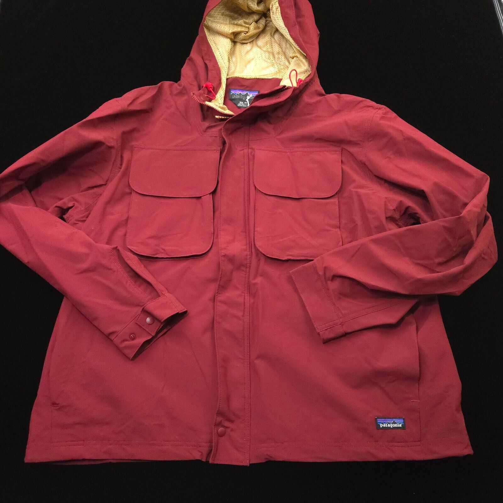 NEW! PATAGONIA HOODIE JACKET -XL- RED TAN ISTHMUS UTILITY NEW! PATAGONIA HOODIE JACKET -XL- RED TAN ISTHMUS UTILITY