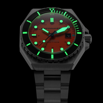 Pre-owned Spinnaker Dumas Automatic Tangerine Ss