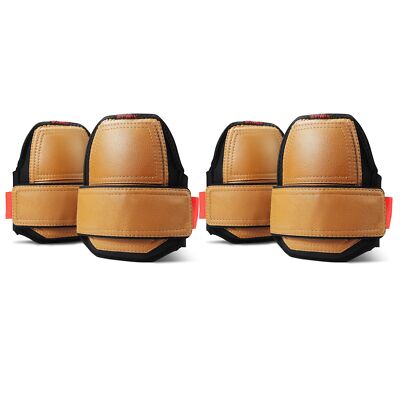 2 Pairs Leather Knee Pads One Strap Nonslip Knee Pads Machine Washable Durable G