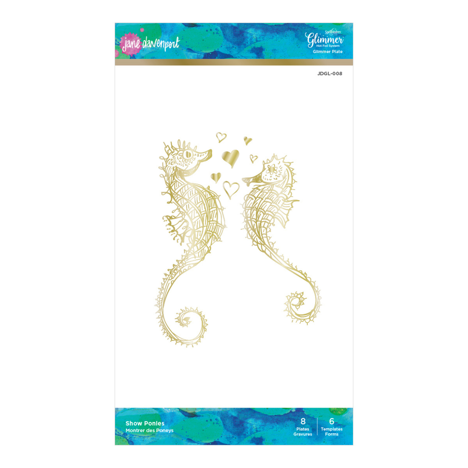 Spellbinders Glimmer Heißfolienstempel - Seepferdchen