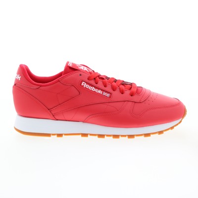

Мужские красные кроссовки Reebok Classic Leather GY3601 со шнуровкой Lifestyle 10, Красный, Reebok Classic Leather