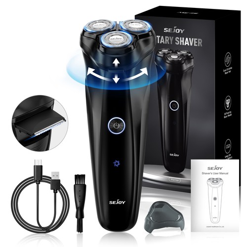 Pop-up Trimmer Rechargeable Rotary Razor Beard Shaving