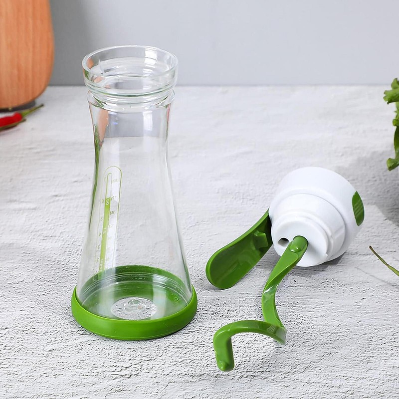 Manual Salad Dressing Mixer Bottle With Handle Leakproof Dishwasher Bottle