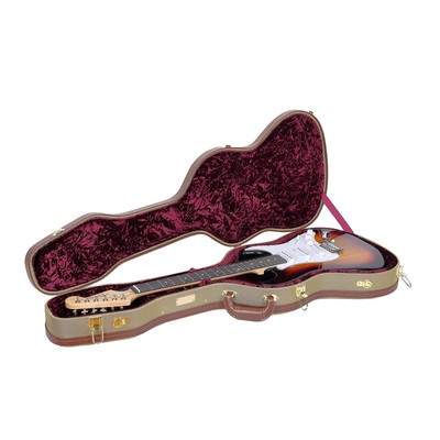 Crossrock Hard-Shell Wood case for Telecaster and Stratocaster Style Electric...