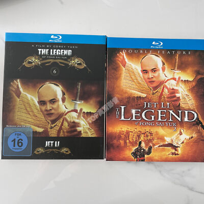 Chinese MOVIE The Legend of Fong Sai Yuk 1+2 Blu-ray English sub Free region Box