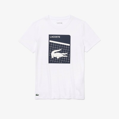 

Lacoste Sport Мужская дышащая футболка с 3D-принтом WHT-XL, Белый, T-Shirt