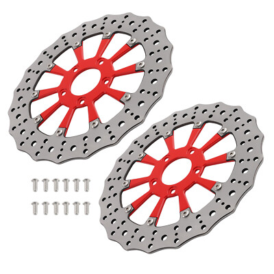 2 Front Brake Disc Rotor 299mm for Harley-Davidson Road King Street Glide 08-21