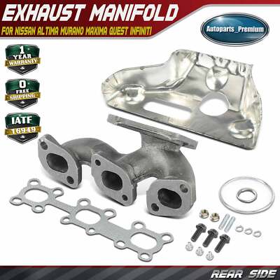 Rear Exhaust Manifold with Gasket for Nissan Altima Murano Maxima Quest INFINITI