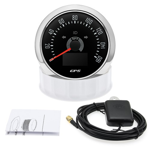 6 Gauge Set 85mm GPS Speedometer 160MPH Tacho&52mm Fuel/Oil/Temp/Volt Gauge US