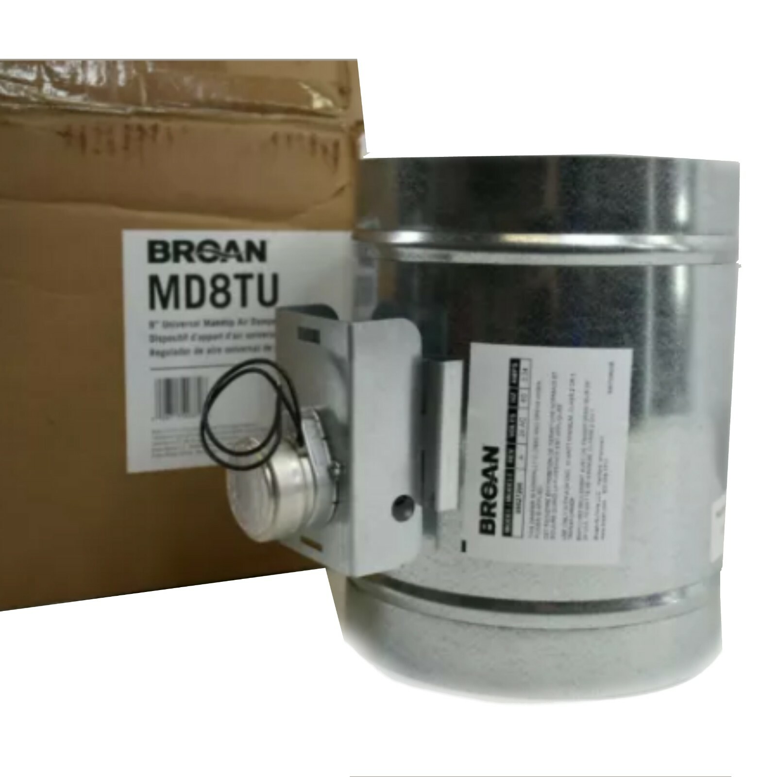 Broan MD8TU 8'' Universal Makup Air Damper, 026715203796