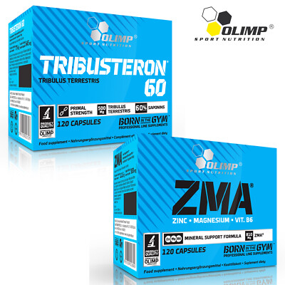 TRIBUSTERON 60 + ZMA Pillen - Testosteron Booster Supplements - Erhöht Testo