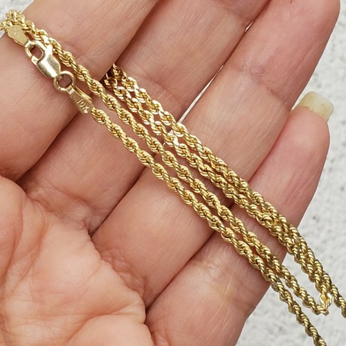 アクセサリー 10K Gold Rope Necklace 51cm 2mm 10k yellow gold unisex rope chain 18 inches long 2 mm | eBay