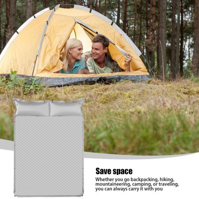 Selfs Inflatable Camping Mat Outdoor Double Sleeping Airpad W/Pillow Air Mattres
