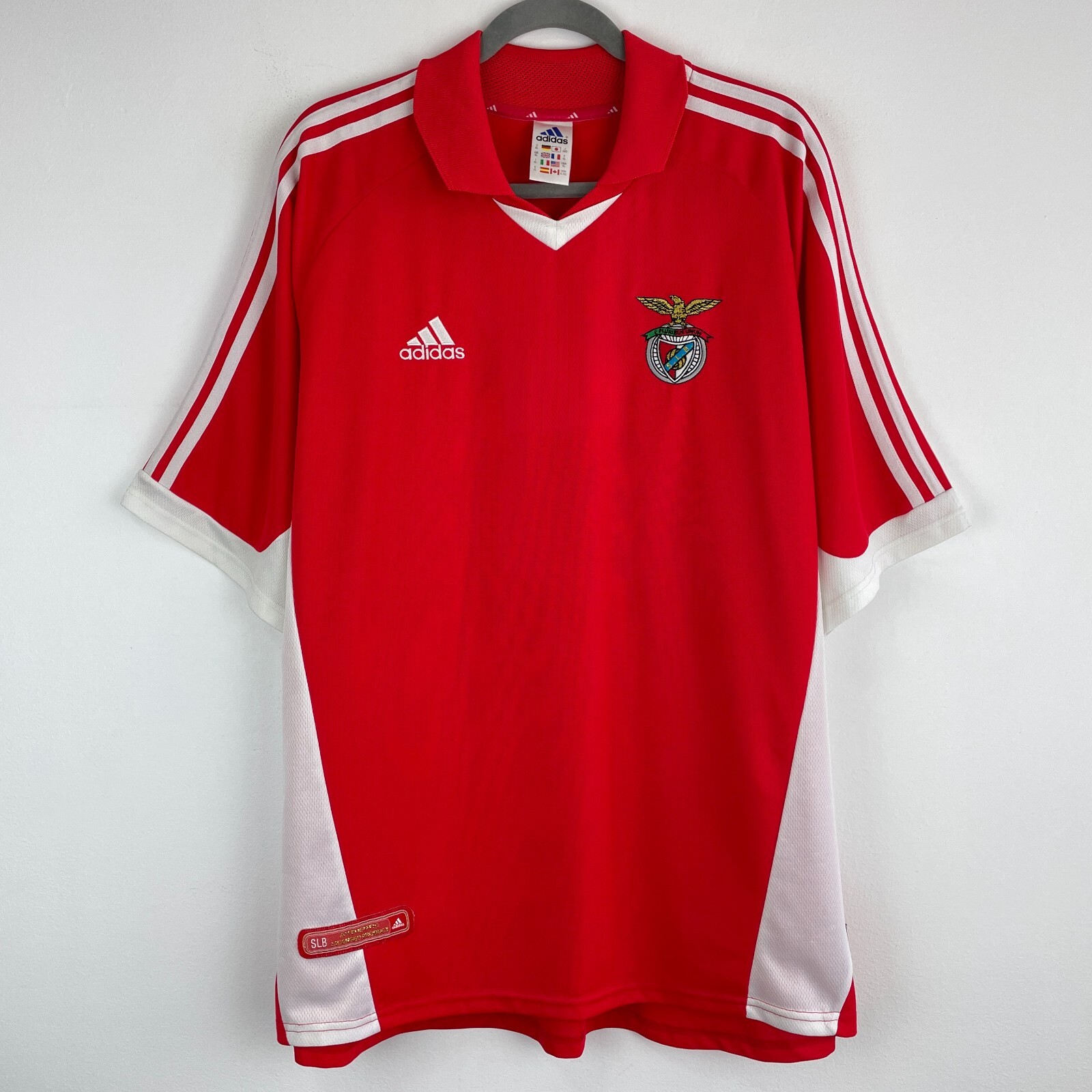 SL Benfica 2001/2002 №7 Vintage Adidas Home Football Shirt