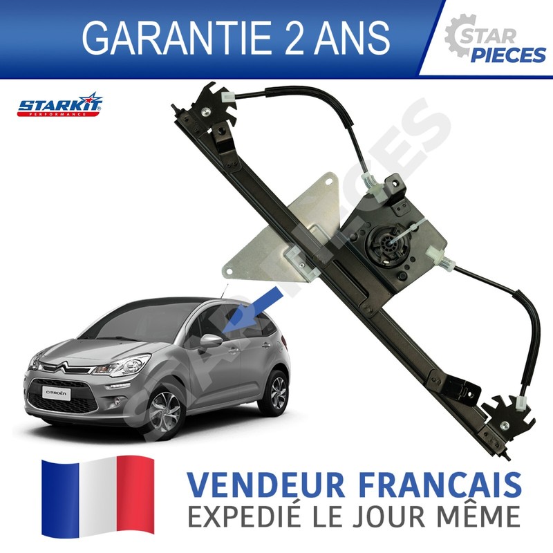 Leve Vitre Avant Gauche Sans Moteur Citroen C3 Ii 2009-2020 9802617780