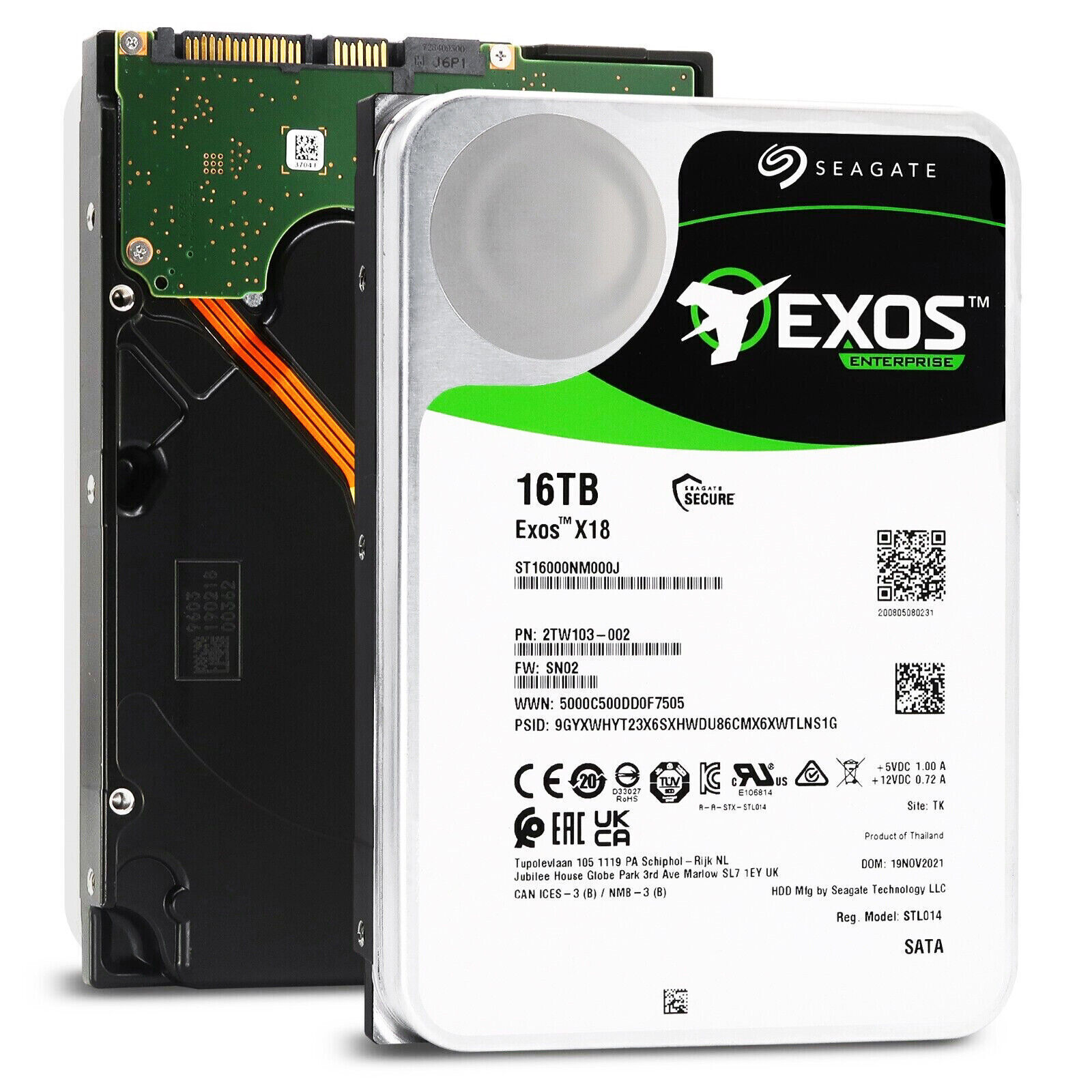 【HDD】Seagate Exos X18 16TB Seagate Exos X18 16TB 3.5 SATA 6Gb Enterprise Hard Disk