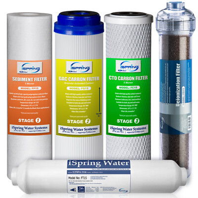 iSpring Reverse Osmosis DI Replacement Filter set #F4-FD