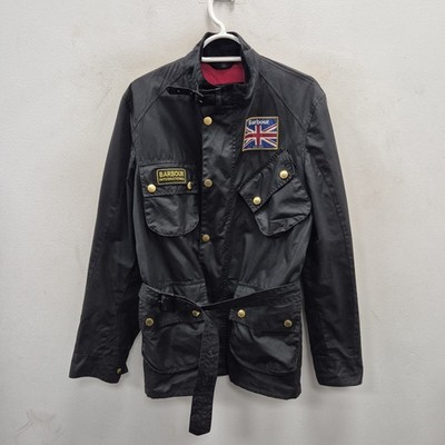 Barbour Original A7 Trials Union Jack Wax Waterproof Biker Jacket Coat Size S
