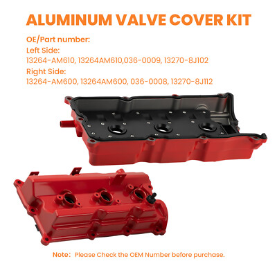 2x Upgrade Aluminum Valve Cover Kit for Infiniti FX35 G35 M35 Nissan 350Z 03-07