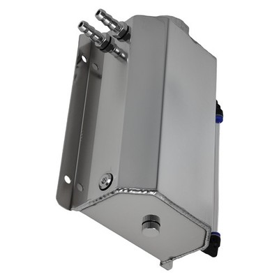 Aluminum 2L Coolant Overflow Recovery Tank Universal Silver for most vehicles