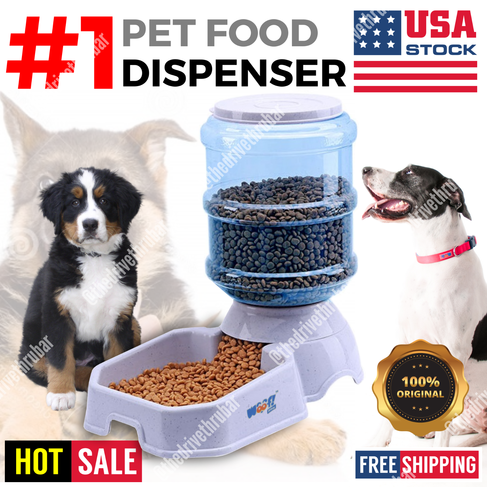 Pet Feeder Automatic Cat Dog Food Dispenser ...