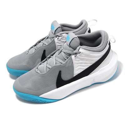 Nike Team Hustle D 10 GS Wolf Grey Blue Kids Youth Basketball Shoes CW6735-104