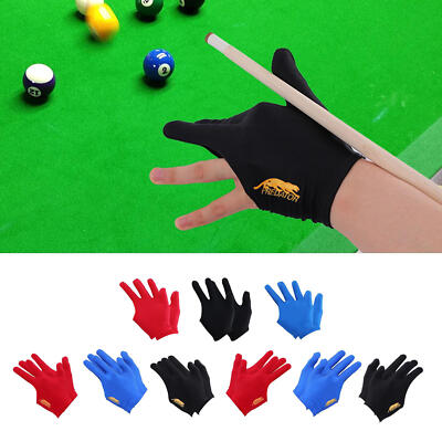 2pcs 3 Fingers Billiard Gloves Left Hand Snooker Glove Pool Professional Glove