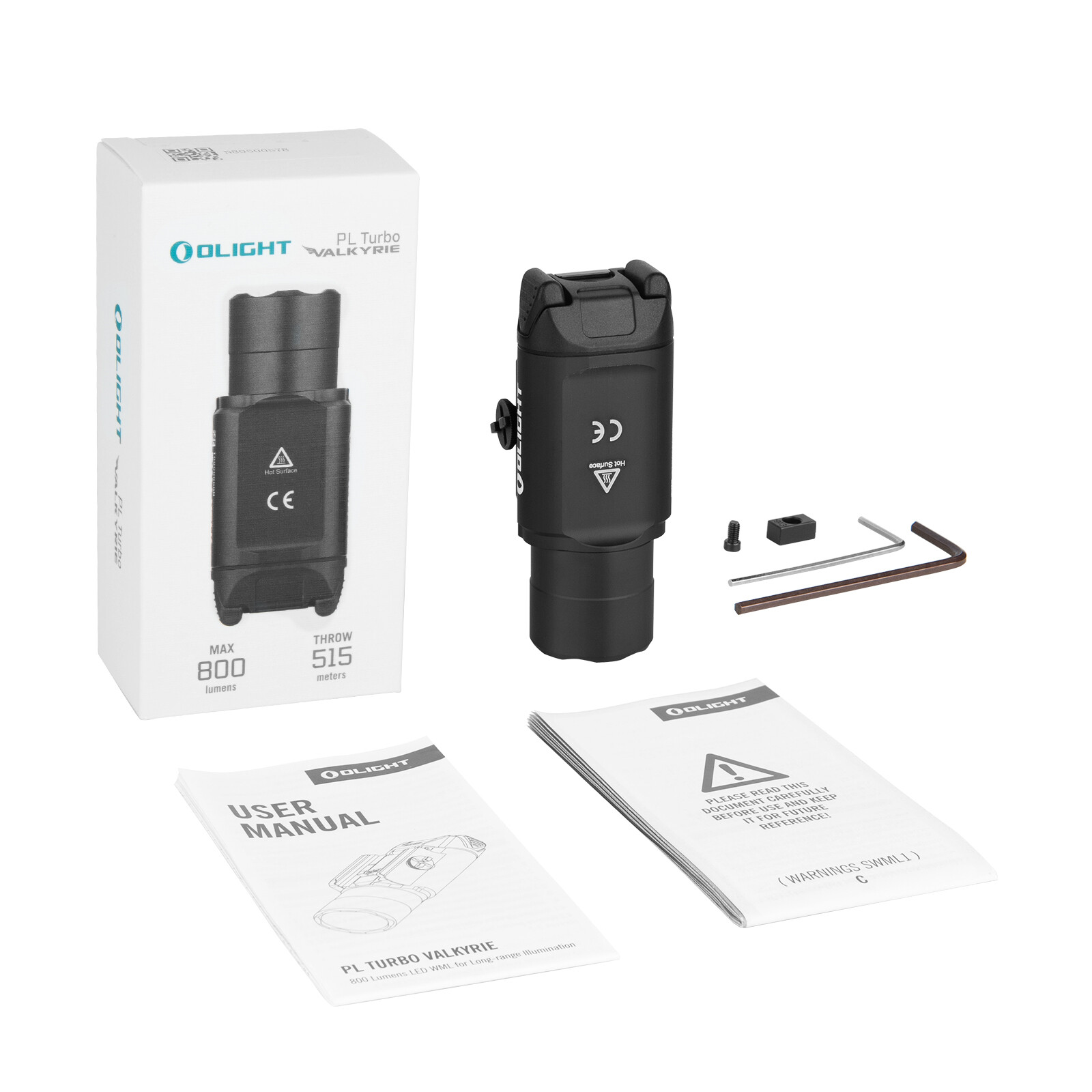 Olight PL Turbo Valkyrie Rail Mounted Light Weaponlight Tactical Light 800 Lumen