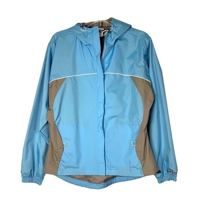 Reebok Light Blue Windbreaker Active Performance Athletic Jacket