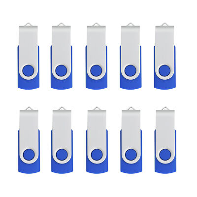 USB 2.0 8GB 10 Pack Metal Swivel Flash Drive Memory Stick Thumb Drive Jump Drive