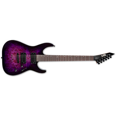 ギター Y1052 gfc GNRF7-300 Satin Purple Burl ESP LTD M-200DX NT Guitar, Rosewood Fretboard, Roasted Maple
