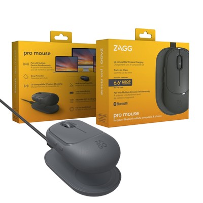 ZAGG Pro Mouse W/Wireless Charging Pad, Universal, No Batteries, Charges with Us