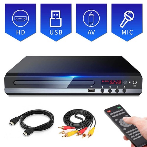 Multimedia DVD Player 1080P All Region Free CD Disc Players HD+RCA Output USA