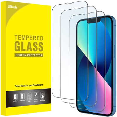 JETech Full Coverage Screen Protector for iPhone 13/13 Pro 6.1-Inch, 3-Pack