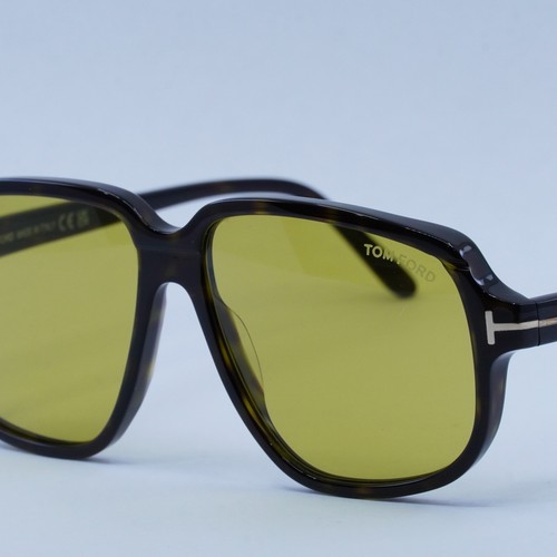 Pre-owned Tom Ford Ft1024 52e Dark Havana/yellow 59-14-145 Sunglasses