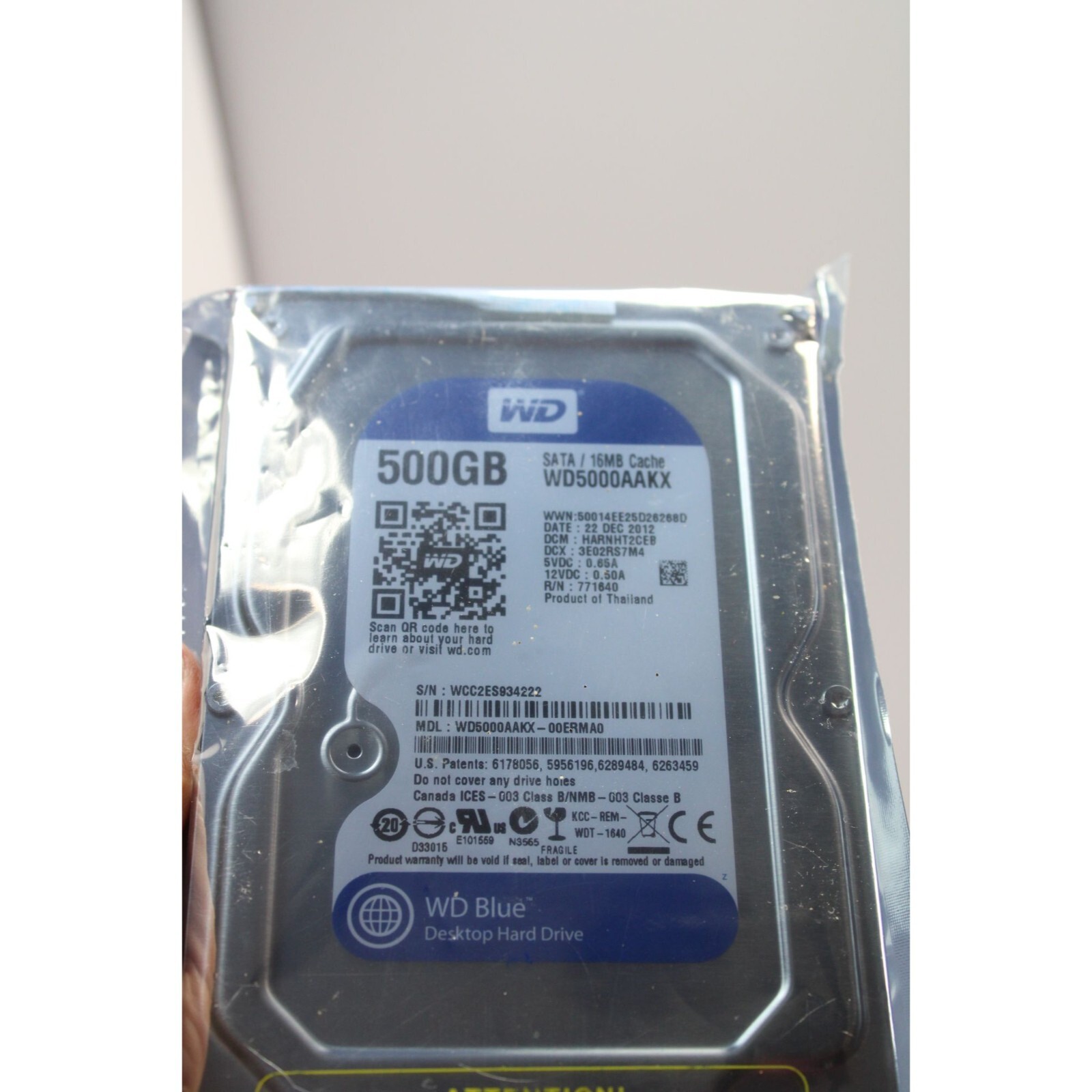 Western Digital Blue Desktop Hard Drive 500GB 16MB Cache
