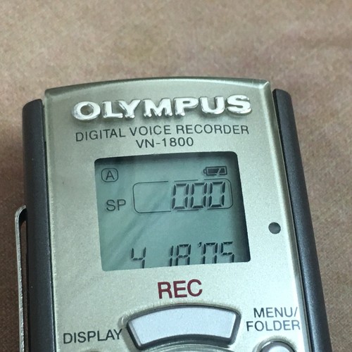 Olympus VN-1800 (3 Hours) Handheld Digital Voice Recorder Used, Working Great