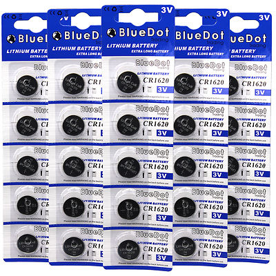 25 CR1620 CR 1620 DL1620 BR1620 3 Volt Lithium Button Cell Battery US Ship USA