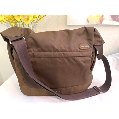Tumi Nylon Messenger Olive Orange Multi Pocket Tablet Laptop