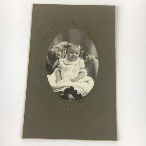 Antique Vintage Cabinet Card Photo Infant Toddler Sitting Anderson Jackson Minn