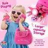 Golray Plush Toddler Purse Baby Girl Pretend Play Toy - 10 Pcs My First Purse with Soft Sensory Toy Smartphone/Crinkle Makeup Beauty Playset for Toddler Baby Girl Christmas Birthday Gift Ages 3 4 5