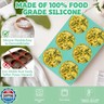 4Inch Round Silicone Mold for Baking, 2Pcs Large Silicone Muffin Top Pan Non-Stick, 6-Cavity Baking Mold for Breakfast Sandwiches Hamburger Egg Whoopie Pie (1.4Inch Deep)