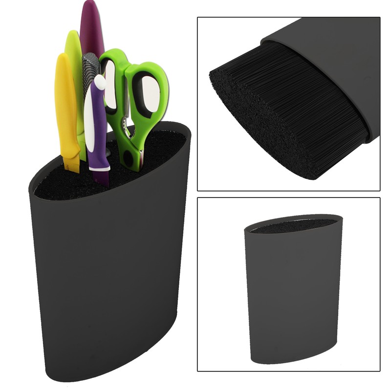 Universal Knife Block Knives Holder Storage Rack Kitchen Stylish Oval