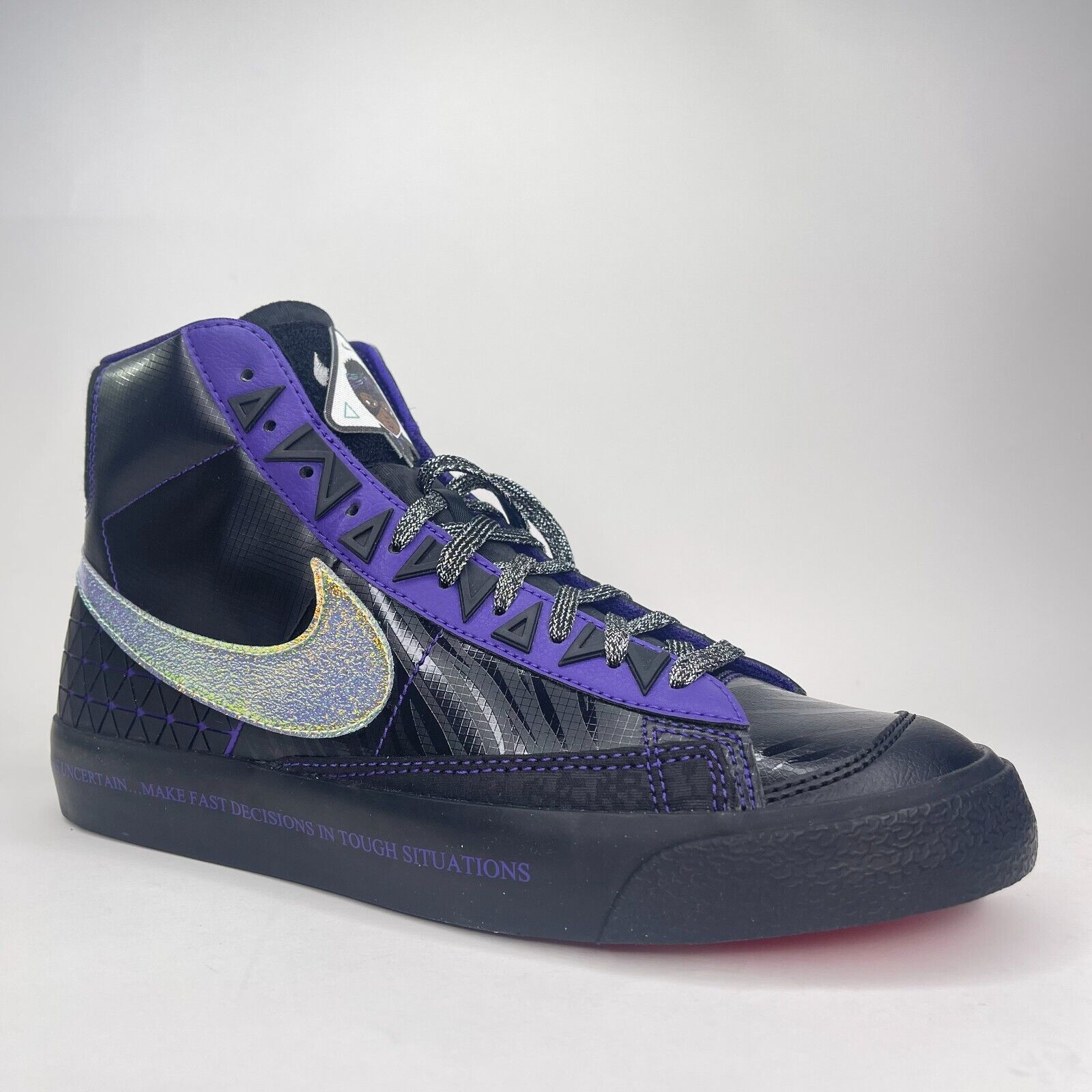 Nike Mens Blazer Mid '77 Doernbecher Black Purple Shoes Size Nike Mens Blazer Mid '77 Doernbecher Black Purple Shoes Size